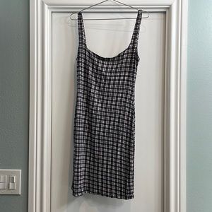 NWT Urban Outfitters Plaid Fitted Mini Dress M